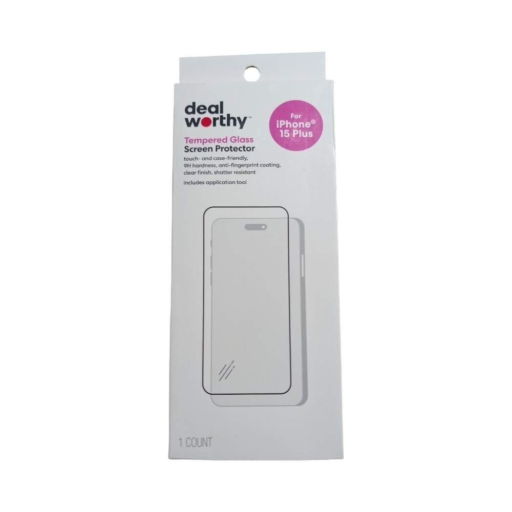 Aa9-N Deal Worthy Tempered Glass Screen‎ Protector for Apple iPhone 15 Plus